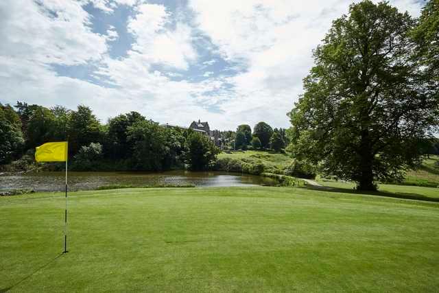 A view of a hole with water coming into play at Shrigley Hall Hotel, Golf & Country Club.