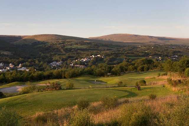 The spectacular vista surrounding Garnant Golf Course
