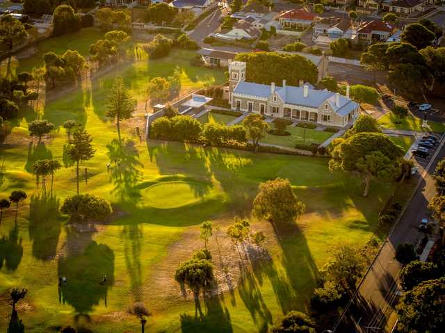 Aerial view from Glanville Par 3 Golf Course