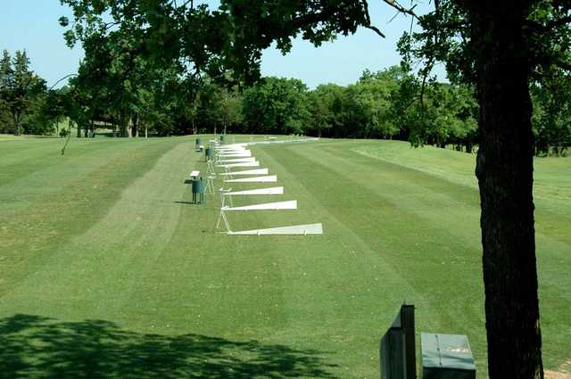 A view of the driving range tees at Cimarron National Golf Club