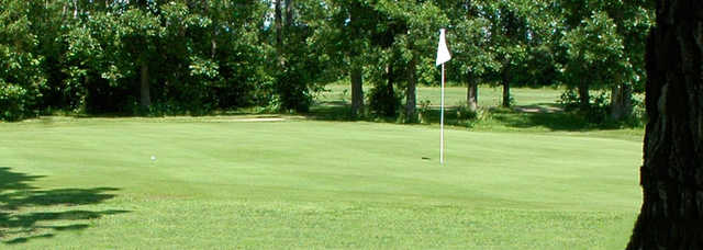 A view of a green at River Oaks Golf Course