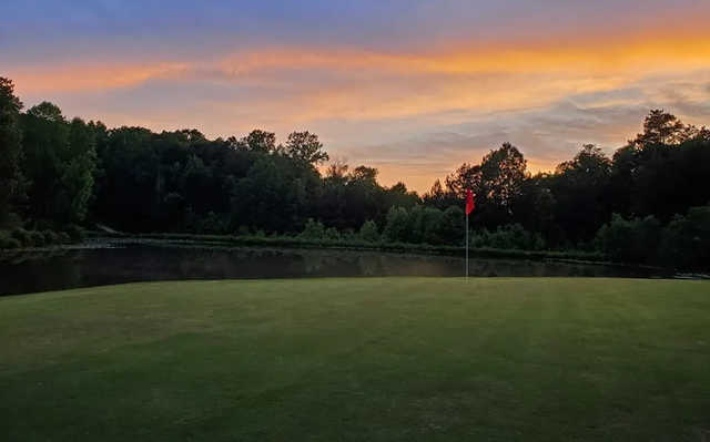 A sunset view of a hole at Pikeville Country Club.
