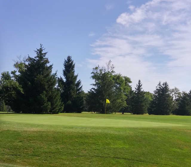 A view of a green at Crooked Lake Golf Course
