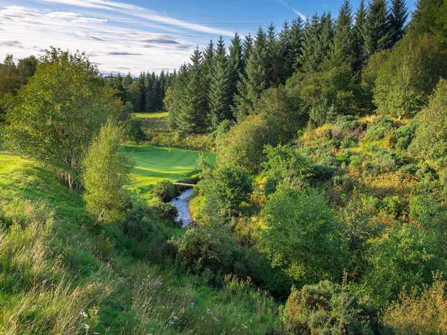 A view of hole #5 at Allander Course from Hilton Park Golf Club.