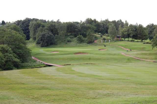 Tree lined fairway at Preston GC