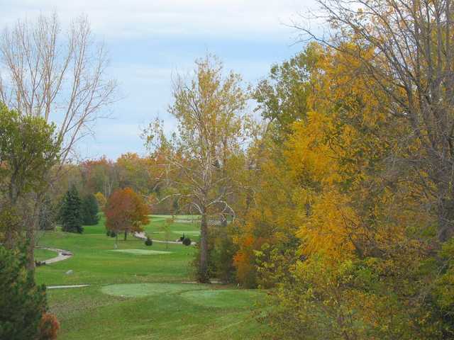 A view of a tee at River Glen Country Club