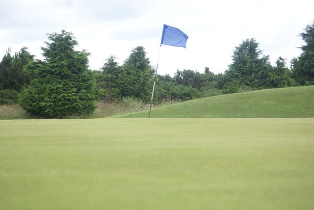 A view of a hole at Djouce Golf Club
