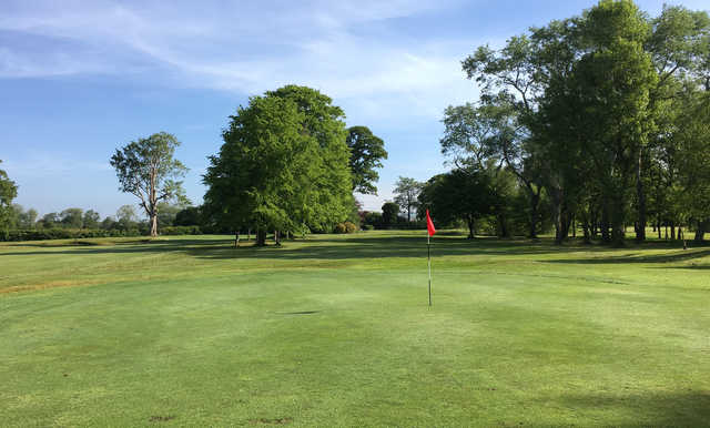 A view of a hole at Myerscough Golf Complex.