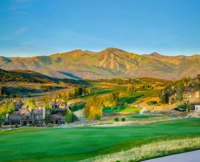 A view of a tee from Talisker Golf at Tuhaye Golf Course.