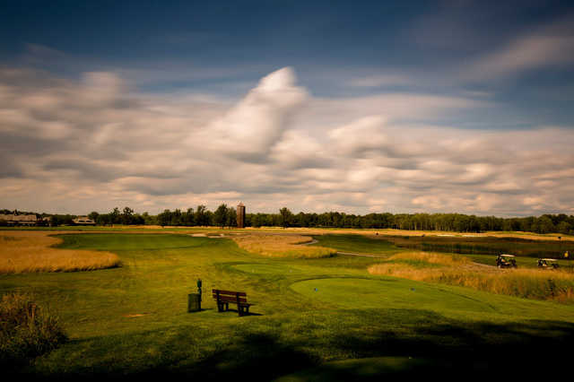 A view of tee #11 at Crag Burn Golf Club.