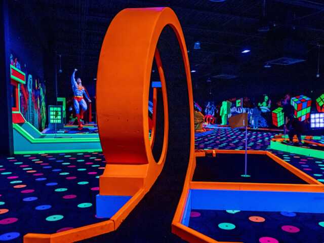 A view from Birdie's Links and Drinks