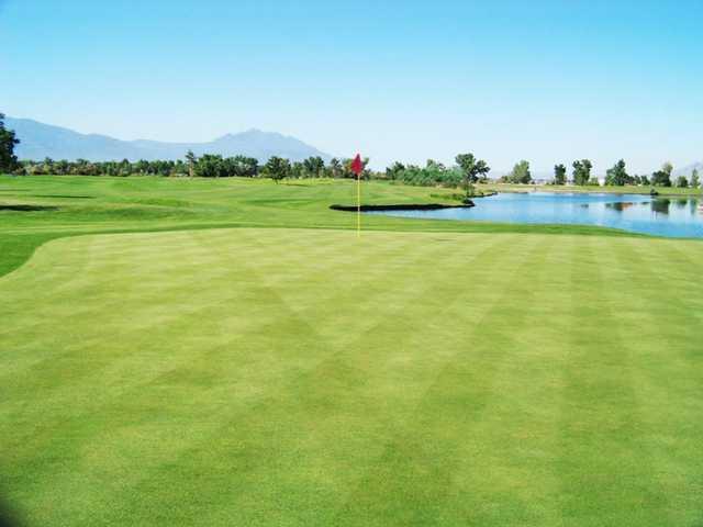 A view of hole #18 from Championship at Timpanogos GC
