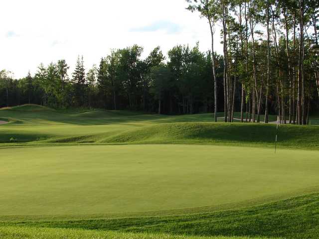 A view of a green at Fox Creek Golf Club