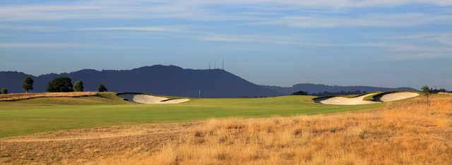 Panoramic view of the 1st green from the South Course at The Eastern Golf Club