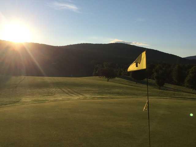 A view from a green at Cedar Knoll Country Club