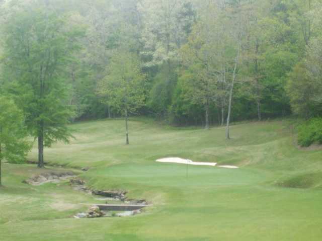 A view of the 17th green at Old Overton Club