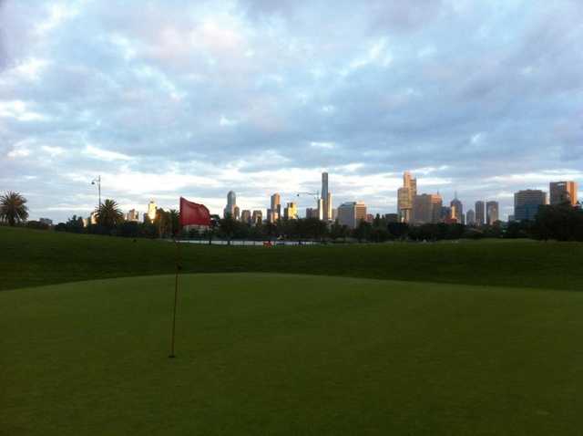 A view of the 3rd hole at Albert Park Golf Course