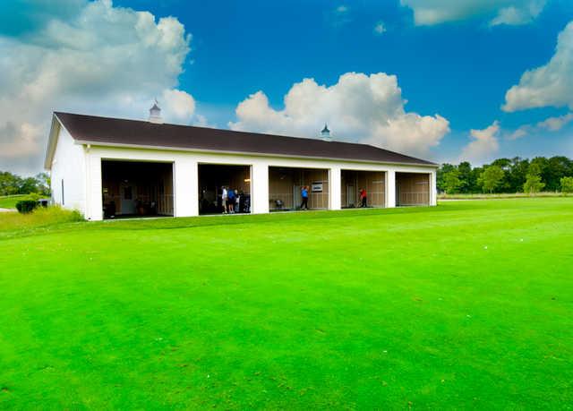 A view of the covered driving range at Prairie View Golf Club