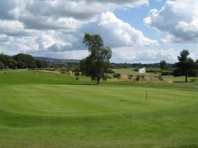A scenic view of the 8th green at Ludlow Golf Club