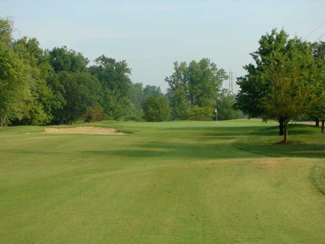 A view of a green at Hidden Creek Golf Club.