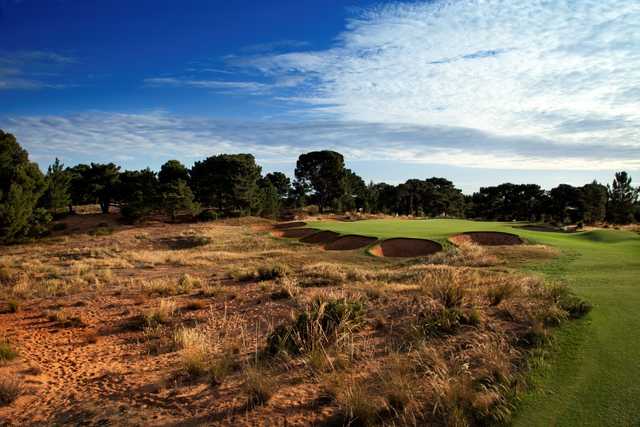 A view of the 7th hole at Royal Adelaide Golf Club.