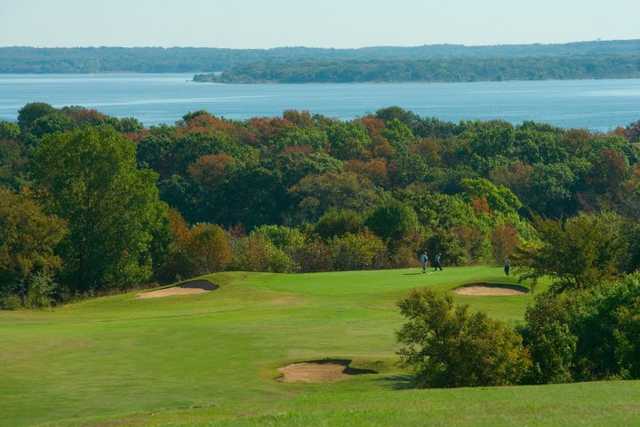 A view of the 10th green at Chickasaw Pointe Golf Club