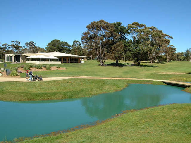 A view of the clubhouse at Portarlington Golf Club