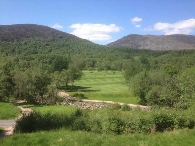 Tight fairway at Kingussie Golf Club