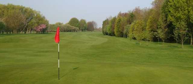Looking down the fairway from the pin