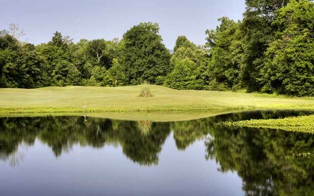 A view of hole #15 from River at Hampton Cove Golf Course.