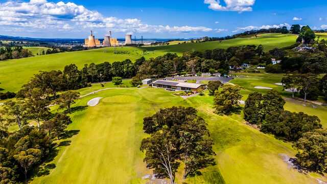 Aerial view from Yallourn Golf Club.