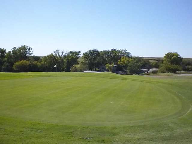 A view of the 3rd green at Crooked Creek Golf Course
