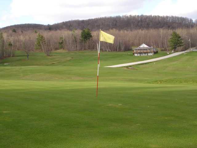 A view of the 1st hole at Richford Country Club