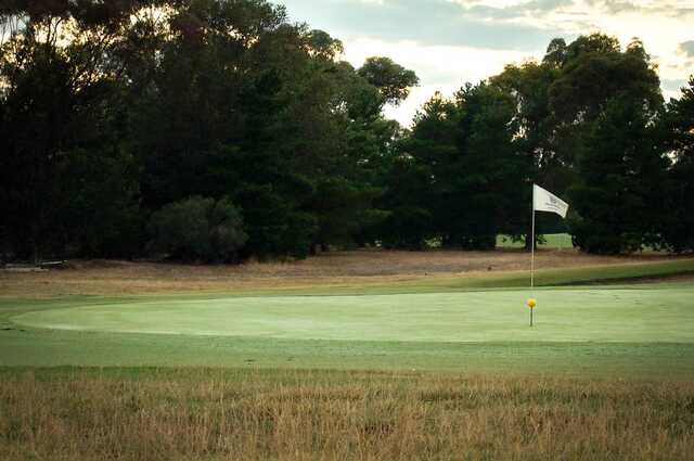 A view of a hole at Goonawarra Golf Club.
