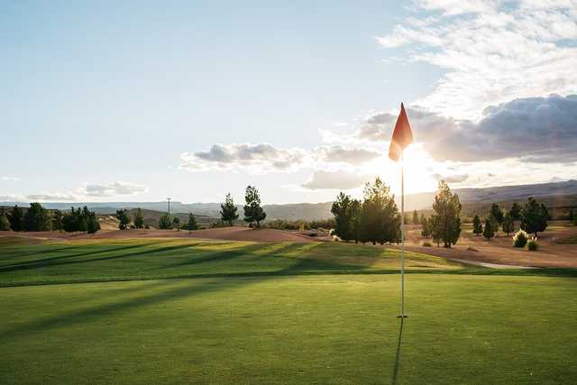 A view of a hole at Sun River Golf Club.