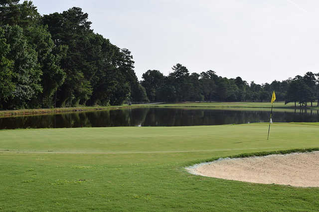 A view of a green at Indian Pines Golf Course