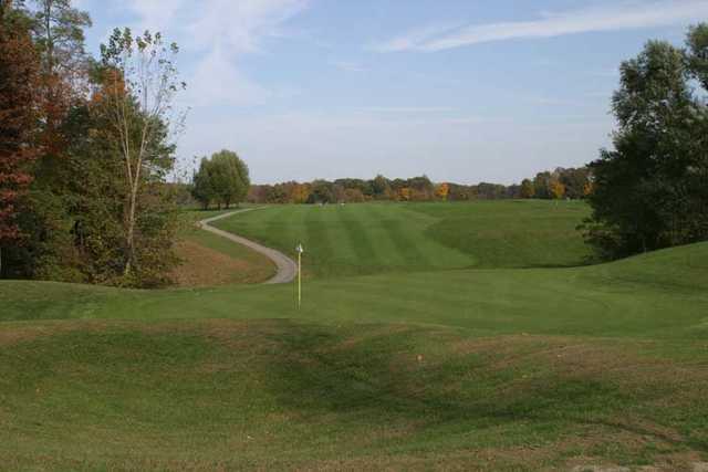 Looking back from a green at Ravines Golf Course.