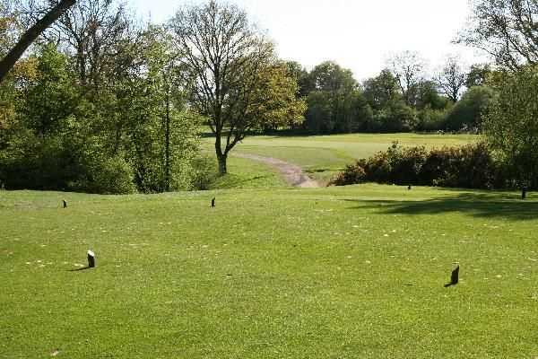 A look down the fairway from the 6th tee at Rusper Golf Club.