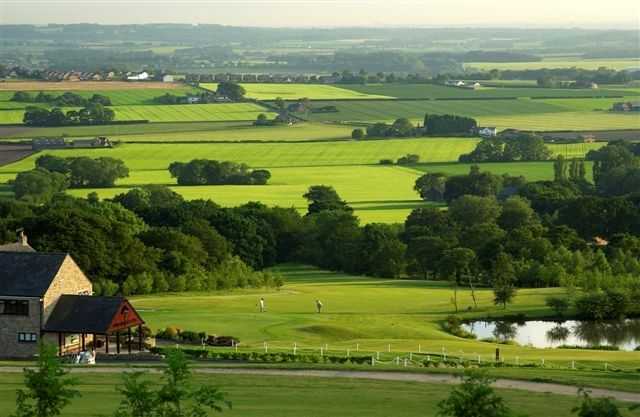 Spectacular views over the rolling countryside surrounding the course