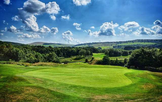 View of the 1st green towards the 4th at Cavendish Golf Club.