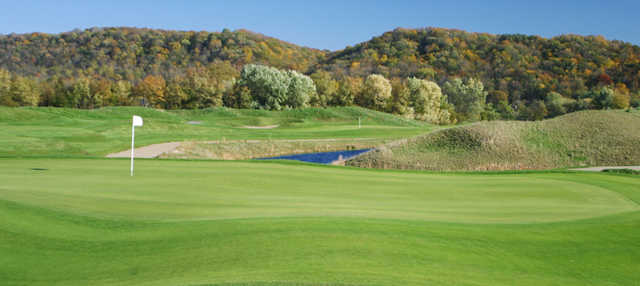 A view of a green from The Links At Rising Star Casino.