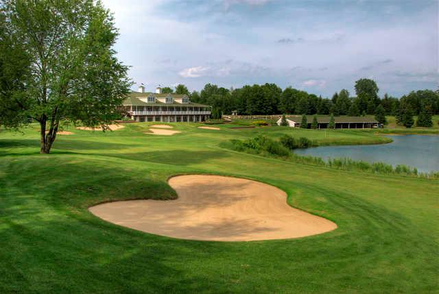 View of the 18th hole at Hawk Hollow Championship Golf Course