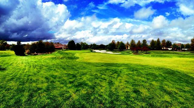 A view of fairway #18 at Blue Bell Country Club