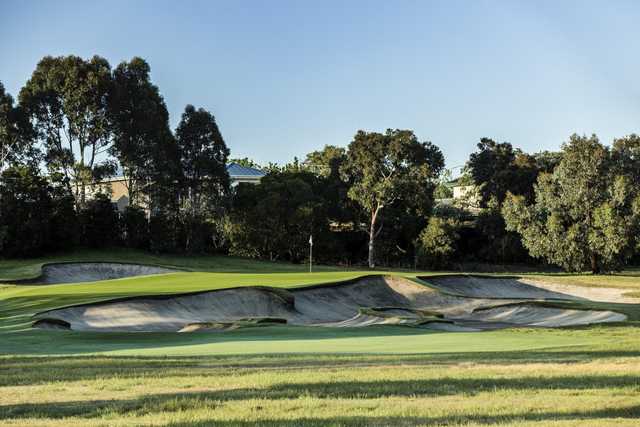 A view of a a hole at Yarra Yarra Golf Club.