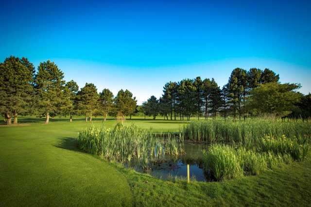 View of the 17th green at Burghley Park Golf Club