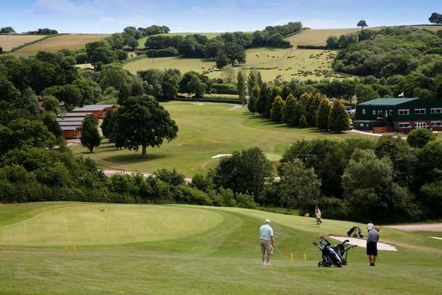 A scenic view of the course layout at Fingle Glen Golf Hotel