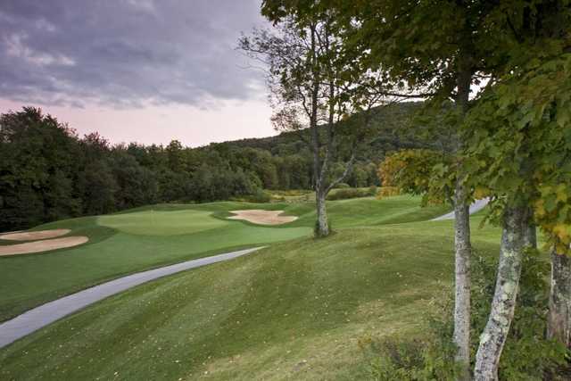 A view of the 8th green at Green Mountain National Golf Course.