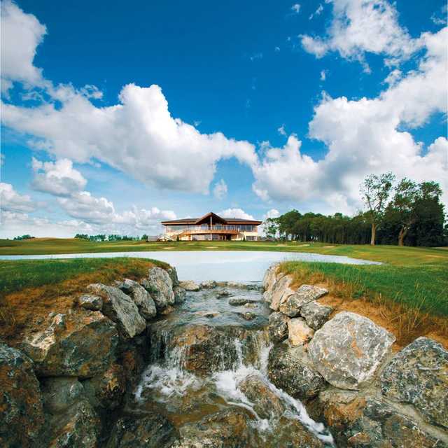 A view of the clubhouse at Castleknock Golf and Country Club