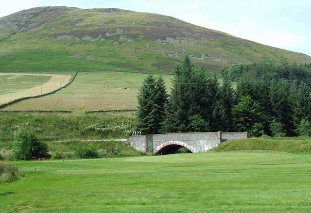 A view of the 1st hole at Innerleithen Golf Club