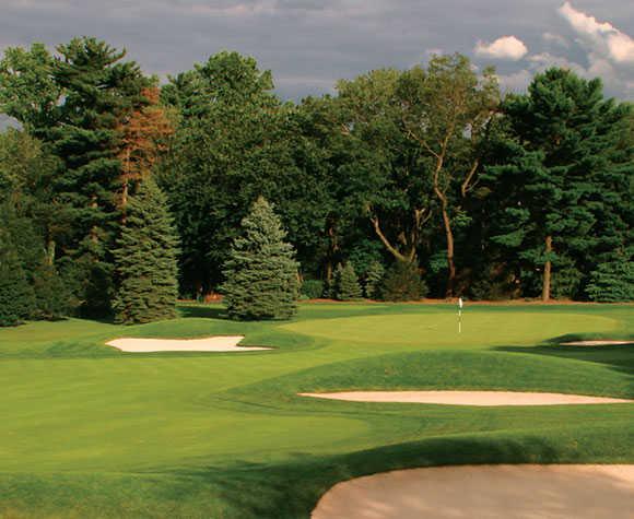 A view from the right side of fairway #1 at Lower from Baltusrol Golf Club